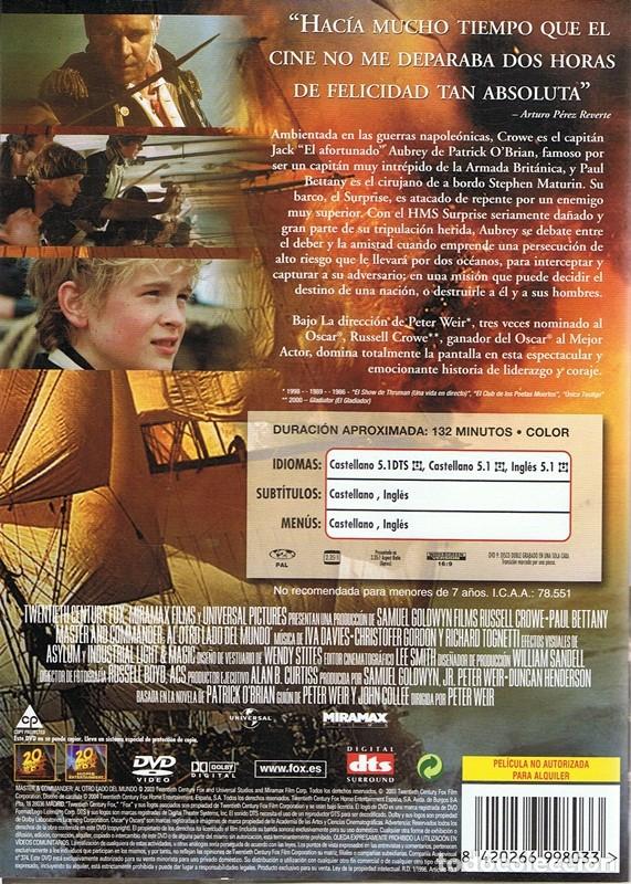 Cine: DVD MASTER & COMMANDER  RUSSELL CROWE - Foto 2