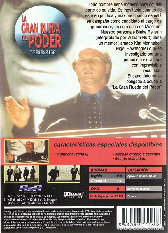 Cine: DVD LA GRAN RUEDA DEL PODER WILLIAM HURT - Foto 2