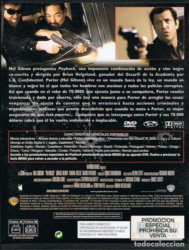 Cine: DVD PAYBACK MEL GIBSON  (FORMATO SNAPCASE) - Foto 2