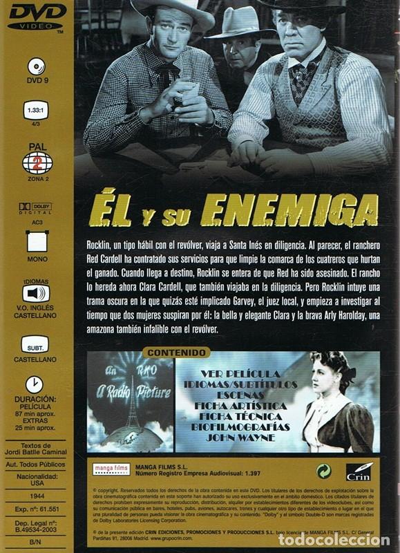 Cine: DVD &Eacute;L Y SU ENEMIGA  JOHN WAYNE - Foto 2