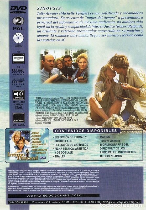 Cine: DVD INTIMO Y PERSONAL  ROBERT REDFORD - Foto 2