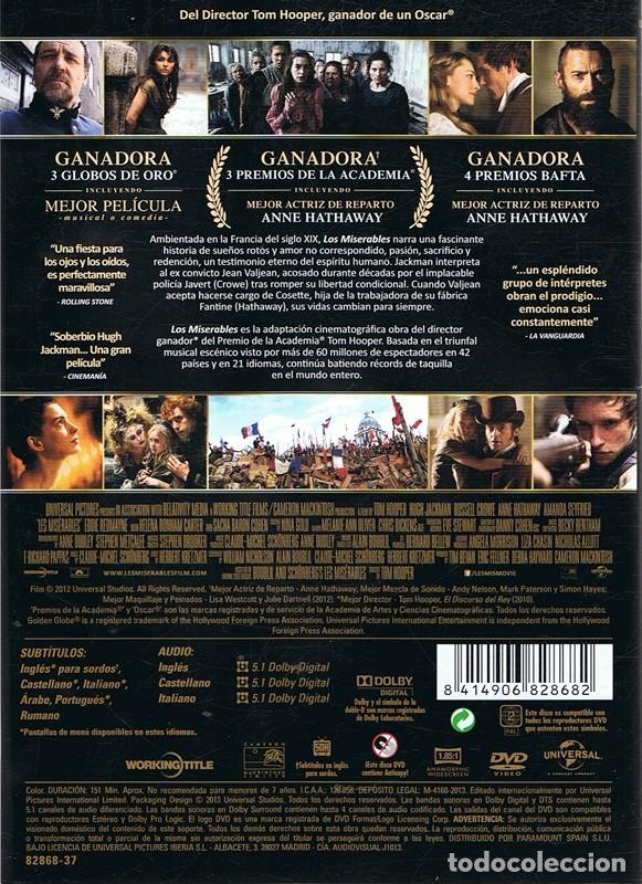 Cine: DVD LOS MISERABLES  HUGH JACKMAN - Foto 2