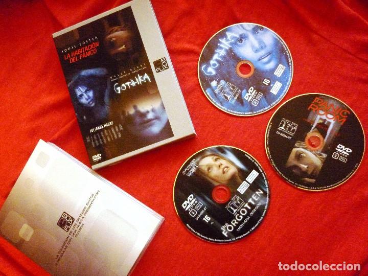 Cine: ESTUCHE FLIXBOX 3 DVD'S: GOTHIKA / LA HABITACI&Oacute;N DEL P&Aacute;NICO/ MISTERIOSA OBSESION (TERROR)3 PELICULAS