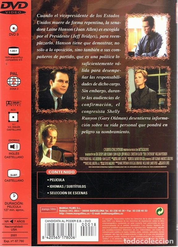 Cine: DVD CANDIDATA AL PODER  GARY OLDMAN & CHRISTIAN SLATER - Foto 2