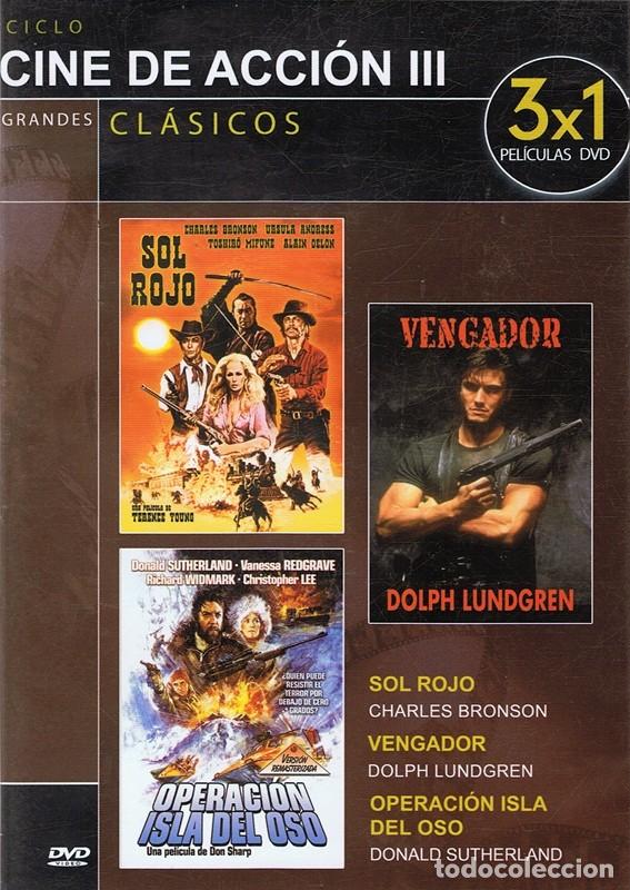 Cinema: DVD CINE DE ACCI&Oacute;N III 3 PEL&Iacute;CULAS