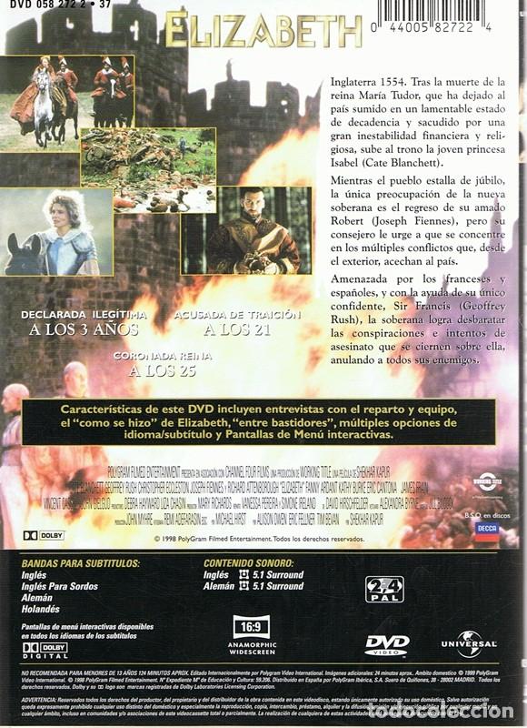 Cine: DVD ELIZABETH  CATE BLANCHETT - Foto 2