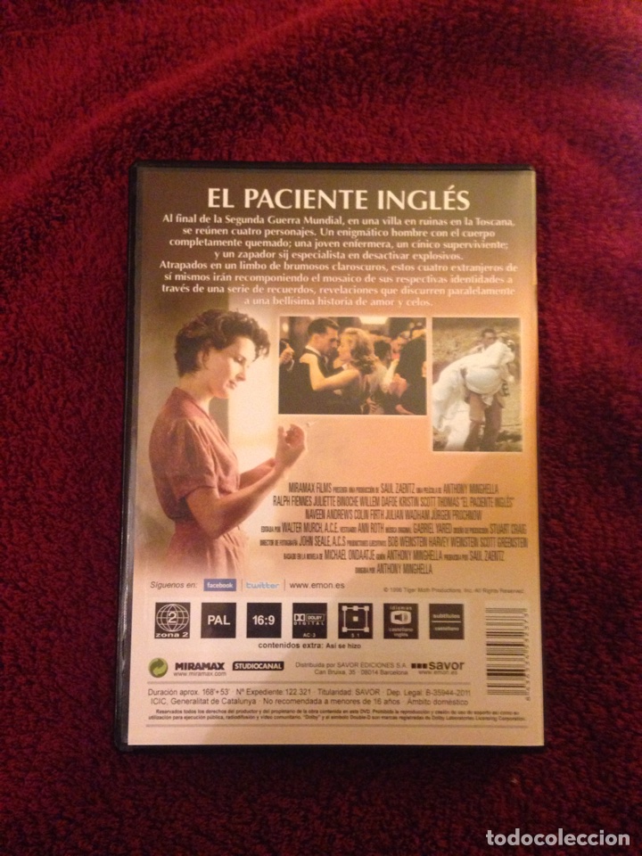 Cine: DVD Original &rdquo; EL PACIENTE INGLES &rdquo; - Foto 2