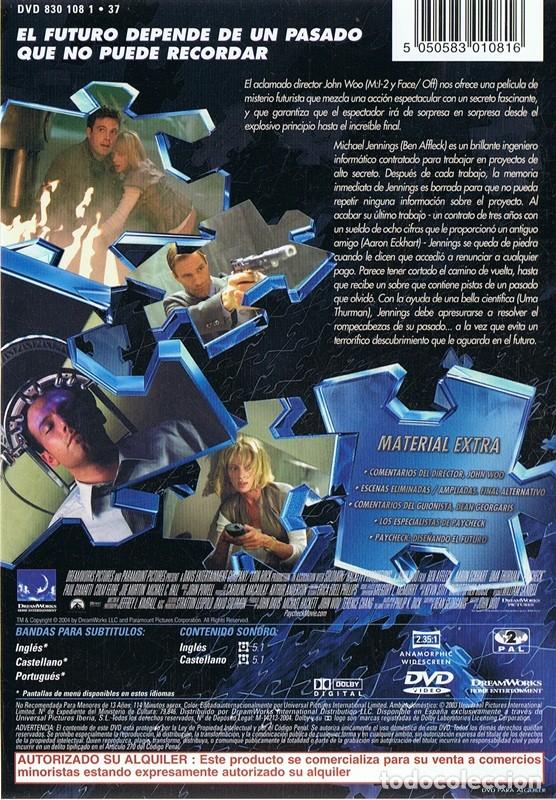 Cine: DVD PAYCHECK BEN AFFLECK - Foto 2