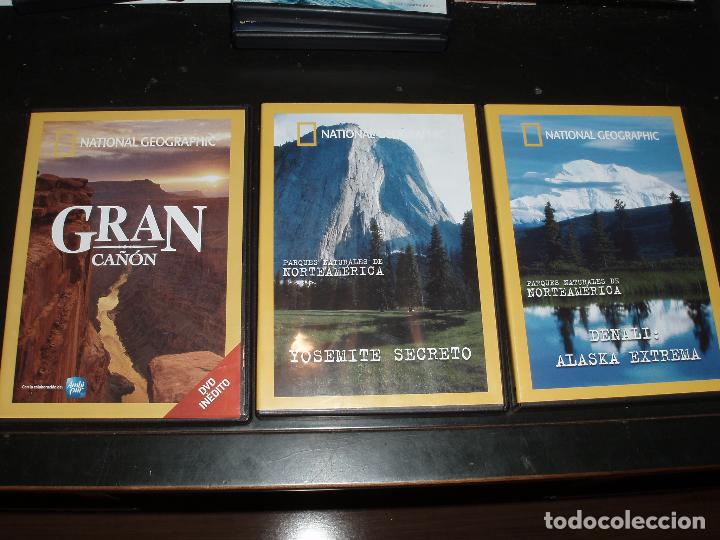 Cine: DVD NATIONAL GEOGRAPHIC PARQUES DE EEUU ,DENALI ALASKA,YOSEMITE SECRETO, EL GRAN CA&Ntilde;ON