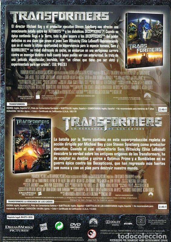 Cine: DVD TRANSFORMERS (PACK COLECCI&Oacute;N 2 DISCOS) - Foto 2