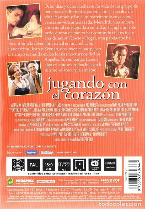 Cine: DVD JUGANDO CON EL CORAZ&Oacute;N SEAN CONNERY - Foto 2