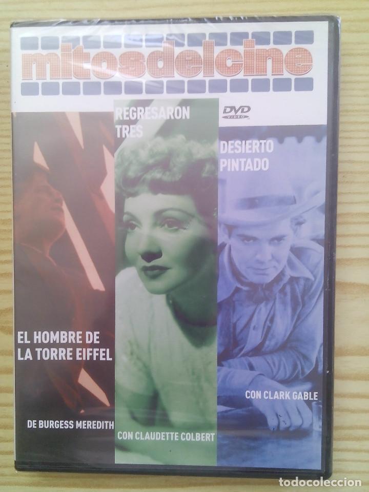 Cine: Dvd Mitos Del Cine - El Hombre De La Torre Eiffel+Regresaron Tres+Desierto Pintado (Nuevo)