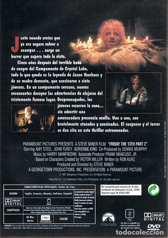 Cine: DVD VIERNES 13 2&ordf; PARTE - Foto 2