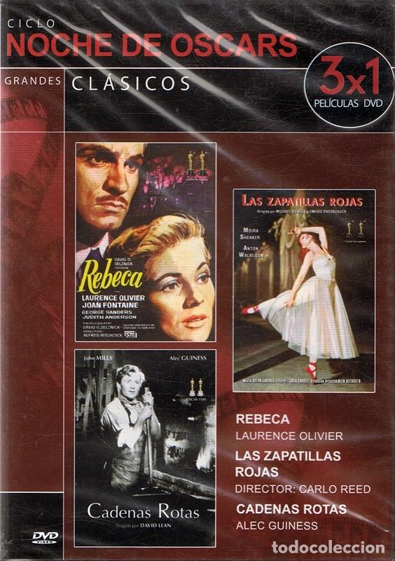 Cine: DVD NOCHES DE OSCARS &uml;REBECA/LAS ZAPATILLAS ROJAS/CADENAS ROTAS&uml;(PRECINTADO)