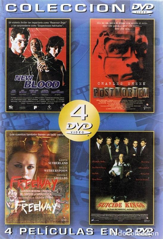 Cine: DVD NEW BLOOD / POSTMORTEM/ FREWAY / SUICIDE KINGS  (PRECINTADO)