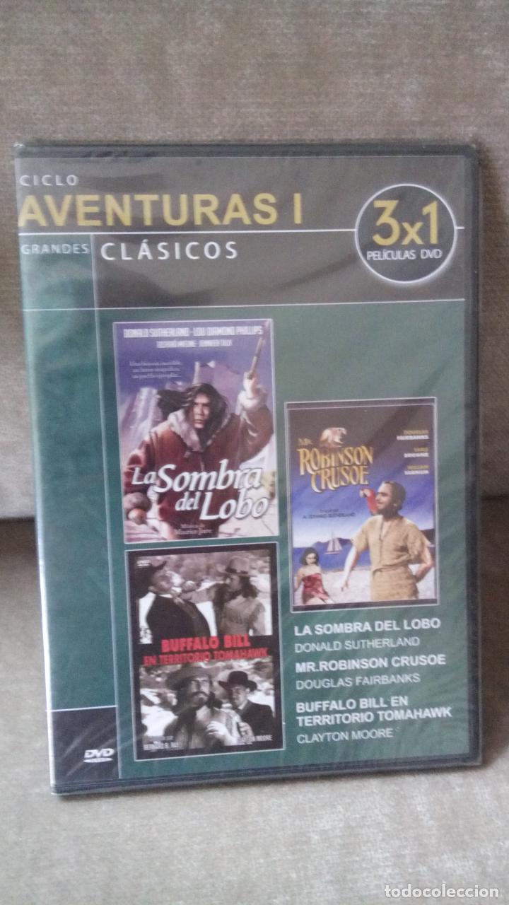 Cinema: LA SOMBRA DEL LOBO / MR. ROBINSON CRUSOE / BUFFALO BILL EN TERRITORIO TOMAHAWK - PRECINTADA