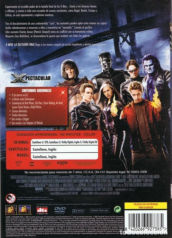 Cine: DVD X MEN  LA DECISI&Oacute;N FINAL  HUGH JACKMAN - Foto 2