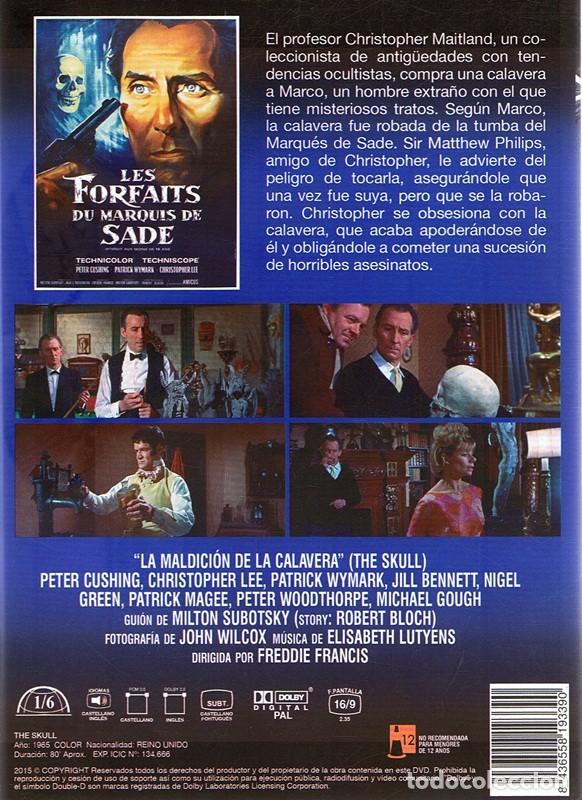 Cine: DVD LA MALDICI&Oacute;N DE LA CALAVERA PETER CUSHING - Foto 2