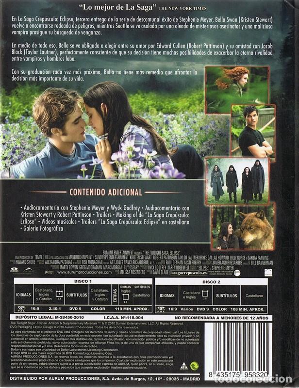 Cine: DVD ECLIPSE ( LIBRO + 2 DVD) - Foto 2