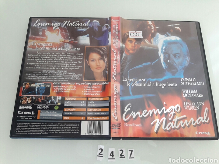 Cine: enemigo natural dvd