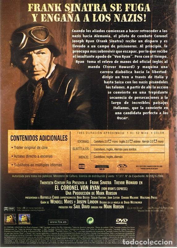 Cine: DVD EL CORONEL VON RYAN  FRANK SINATRA - Foto 2