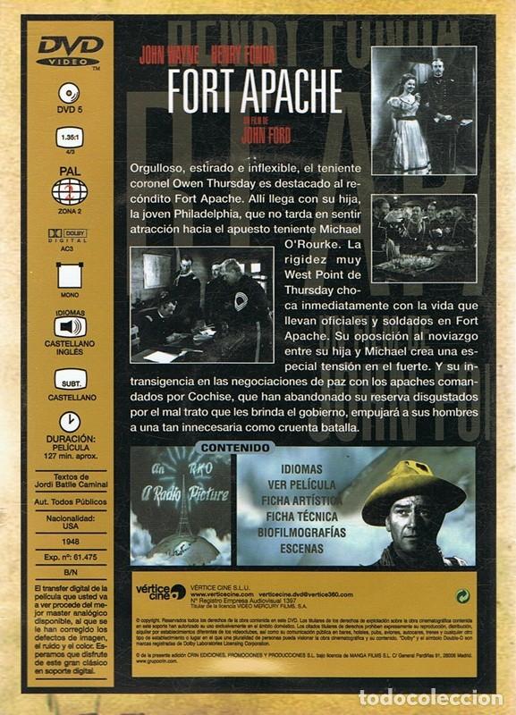Cine: DVD FORT APACHE  JOHN WAYNE - Foto 2