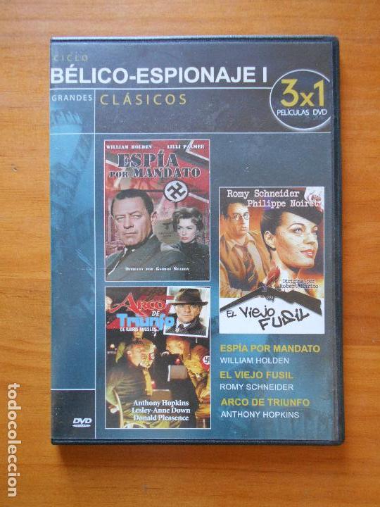 Cinema: DVD CICLO BELICO-ESPIONAJE I - ESPIA POR MANDATO / EL VIEJO FUSIL / ARCO DE TRIUNFO - CAJA SLIM (7R)