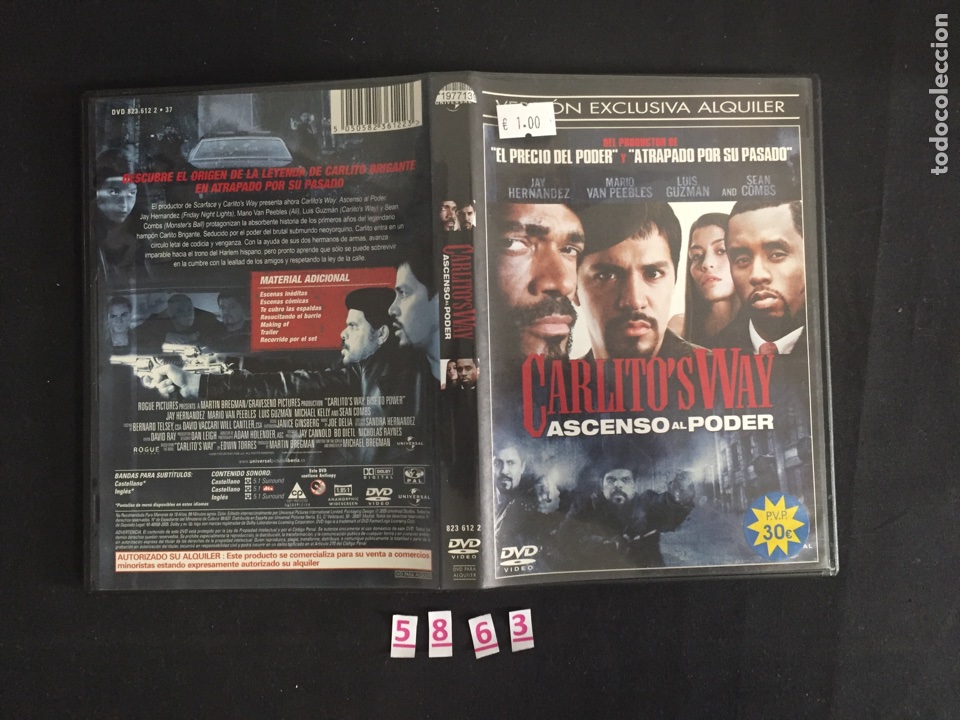 Cine: V35Carlito&rsquo;s way DVD - Segunda mano procedente video club