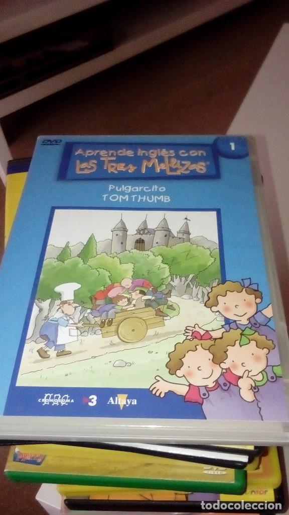 Cine: DVD SOLO CARATULA SIN EL DVD APRENDE INGLES CON LAS TRES MELLIZAS PULGARCITO