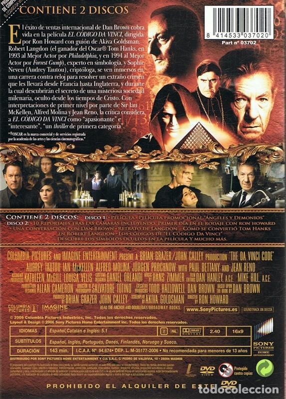 Cine: DVD EL C&Oacute;DIGO DA VINCI  TOM HANKS ( 2 DVD) - Foto 2
