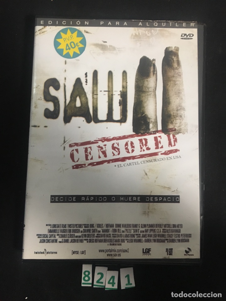 Cine: V41 Saw 2 (dvd procedente Videoclub )