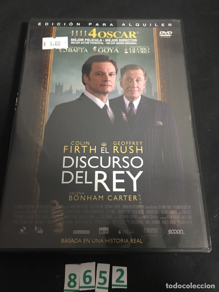 Cine: V88 El discurso del rey ( dvd procedente Videoclub )