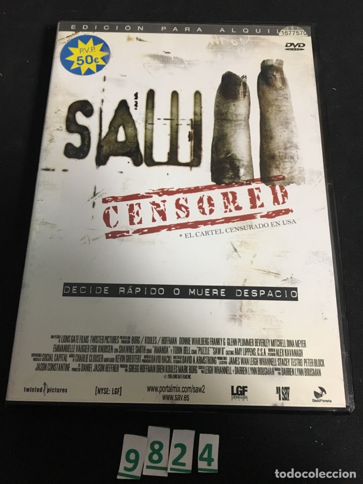 Cine: V63Saw 2 ( dvd procedente Videoclub )