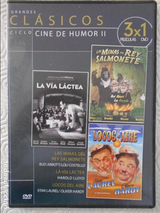 Cine: CINE DE HUMOR. GRANDES CLASICOS. DVD CON 3 PELICULAS: LAS MINAS DEL REY SALMONETE / LA VIA LACTEA /