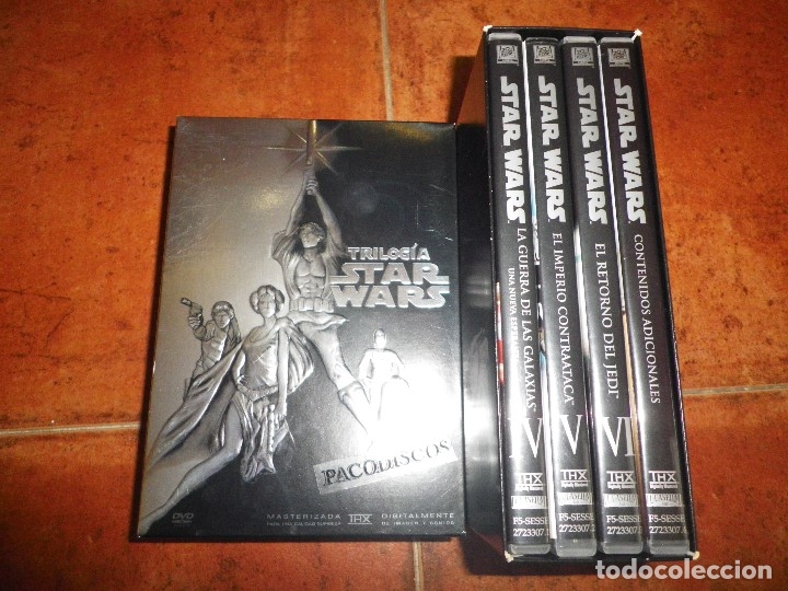 Cine: STAR WARS Trilogia EDICION REMASTERIZADA 4 DVD LA GUERRA DE LAS GALAXIAS CAJA A&Ntilde;O 2004 - IV - V - VI