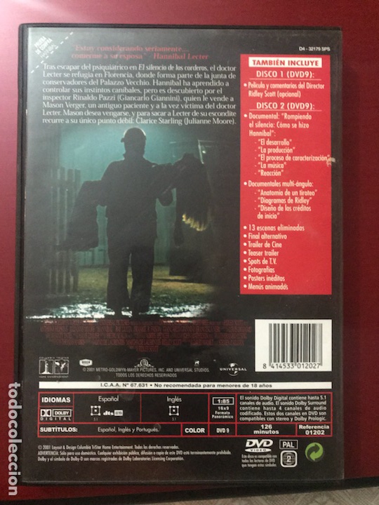 Cine: Hannibal Dvd - Foto 2