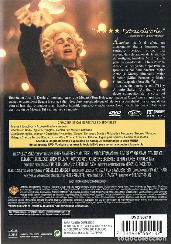 Cine: AMADEUS (DVD) - Foto 2