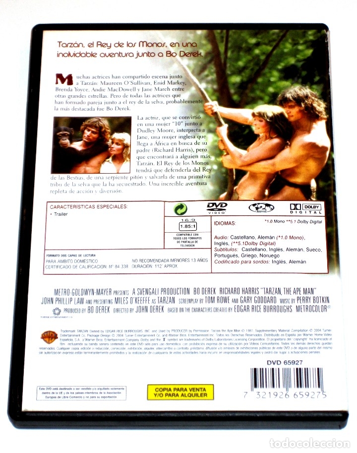 Tarzan El Hombre Mono John Derek Bo Derek Ric Sold Through Direct Sale 120978490