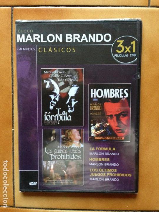Cine: DVD GRANDES CLASICOS - CINE MARLON BRANDO - LA FORMULA - HOMBRES - LOS ULTIMOS JUEGOS PROHIBIDOS