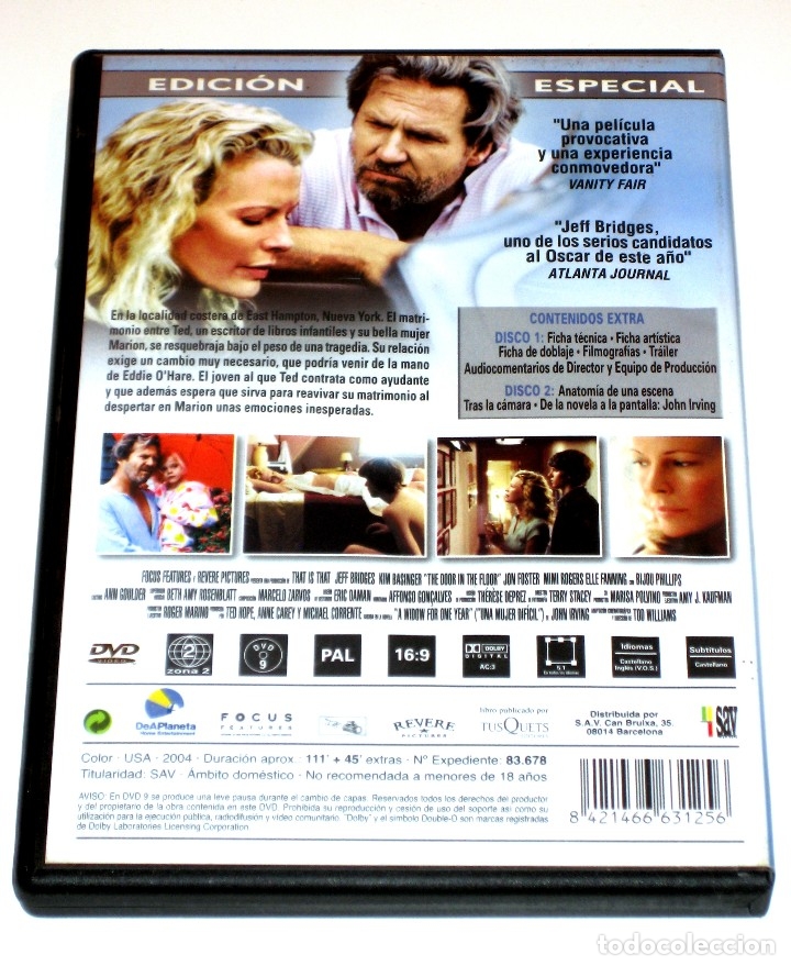 The Door In The Floor E E 2 Discos Tod Williams Jeff Bridges Kim Basinger Dvd Descatalogada