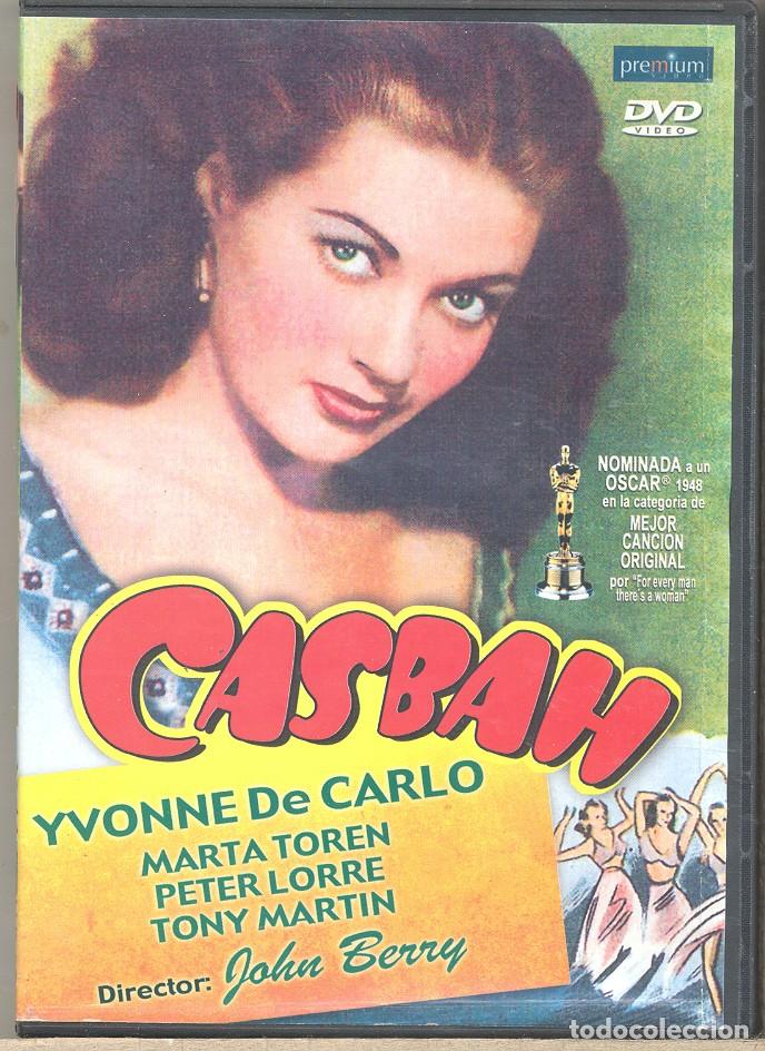 Cine: CASBAH DVD (YVONNE DE CARLO):NOMINADA AL OSCAR...MEJOR CANCION..UN VENDAVAL DE MUJER EN ARGEL (LEER)