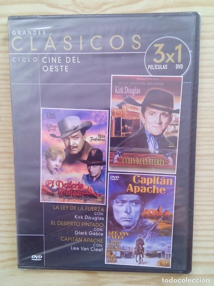 Cine: Grandes Clasicos 3x1 - La Ley De La Fuerza + El Desierto Pintado + Capitan Apache