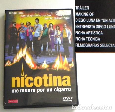 Cinema: NICOTINA ME MUERO POR UN CIGARRO - DVD PEL&Iacute;CULA HUMOR NEGRO COMEDIA - DIEGO LUNA BELAUSTEGUI EXTRAS