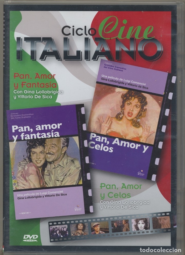 Cinema: Pan, Amor Y Fantasia DVD+ Pan, amor y celos DVD. Dos historias de Vitorio de sica, insuperables