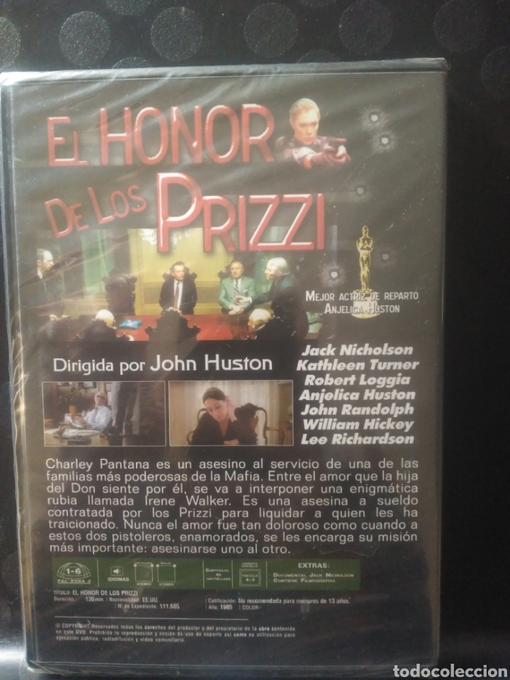 Cine: El honor de los prizzi. DVD - Foto 2
