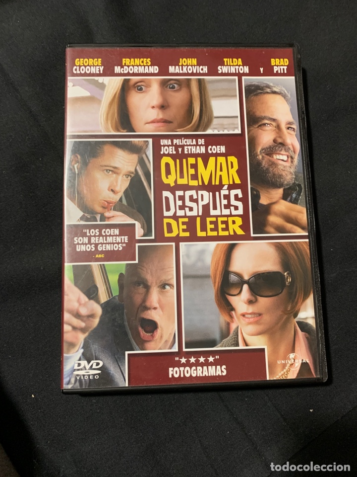 Kino: ( S41 ) QUEMAR DESPU&Eacute;S DE LEER - GEORGE CLONNEY ( dvd segunda mano )
