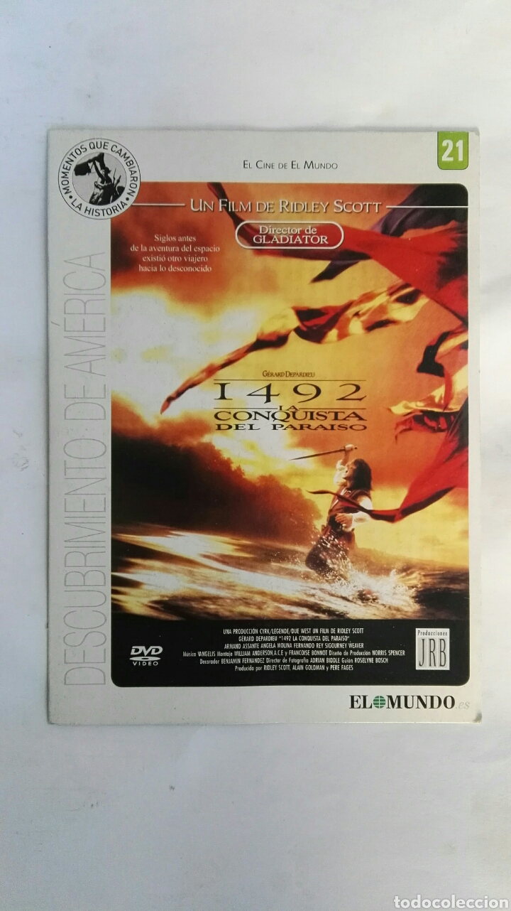 1492 La Conquista Del Paraiso Dvd Comprar Peliculas En Dvd En Todocoleccion 152776530 todocoleccion