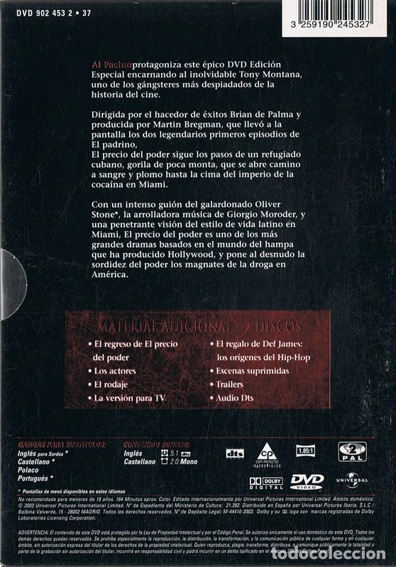 Cine: EL PRECIO DEL PODER AL PACINO EDICI&Oacute;N ESPECIAL 2 DISCOS - Foto 2