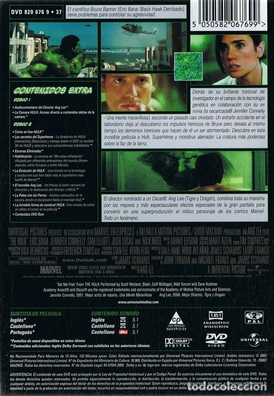 Cine: HULK EDICI&Oacute;N ESPECIAL 2 DISCOS - Foto 2
