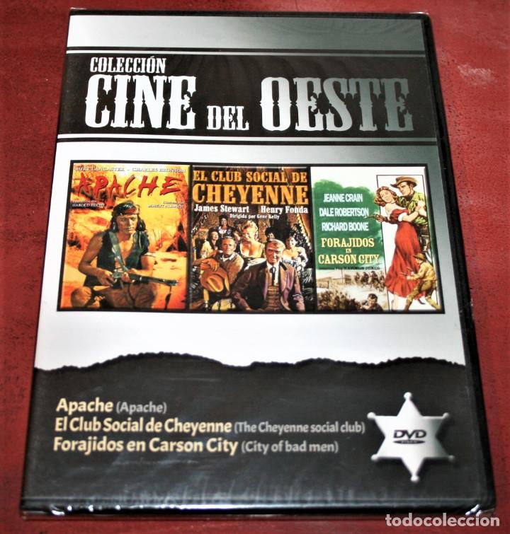 Cinema: DVD 3 PEL&Iacute;CULAS - APACHE / EL CLUB SOCIAL DE CHEYENNE / FORAJIDOS EN CARSON CITY